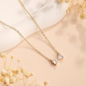 Coquette Bow Necklace Cubic Zirconia Gold Plated Bow Necklace Trendy Pendant